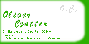 oliver czotter business card